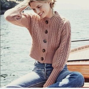 Dôen Bernadette cardigan in Pink maple